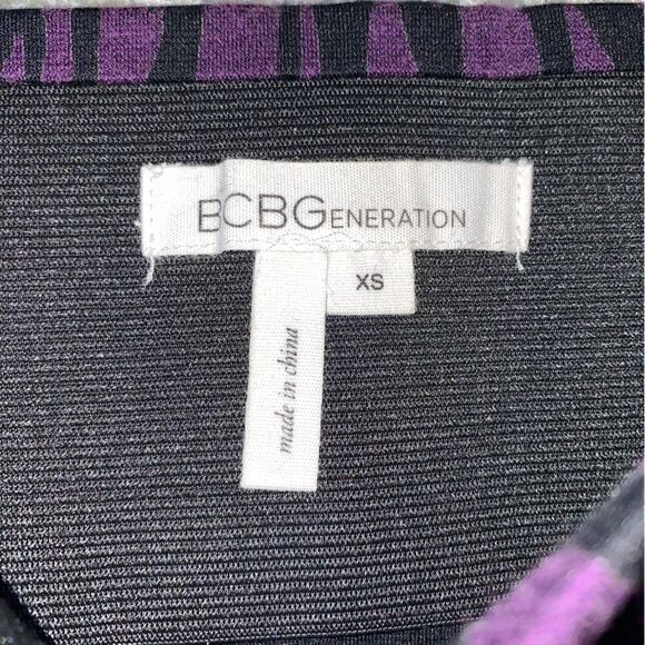 BCBGeneration Womens Stretch Animal Print Mini Skirt Dark Violet Size XS - Picture 3 of 7